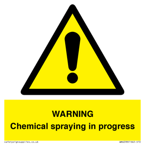 WARNING Chemical spraying in progress